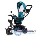 Rowerek trójkołowy z obracanym siedzeniem daszek niebiesko-zielony ECOTOYS ECOTOYS