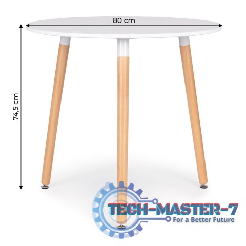 Stół stolik okrągły 80cm nowoczesny do salonu kuchni jadalni salonu ModernHome ModernHome Stół stolik okrągły 80cm nowoczesny do salonu kuchni jadalni salonu ModernHome ModernHome