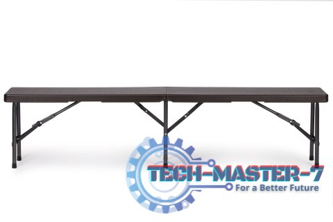 Zestaw cateringowy stół bankietowy 180cm 2 ławki ratan brąz ModernHome ModernHome Zestaw cateringowy stół bankietowy 180cm 2 ławki ratan brąz ModernHome ModernHome