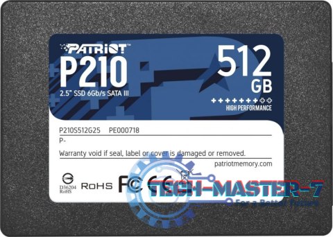 Dysk SSD PATRIOT P210 512 GB P210 (2.5″ /512 GB /SATA III (6 Gb/s) /520MB/s /430MB/s)