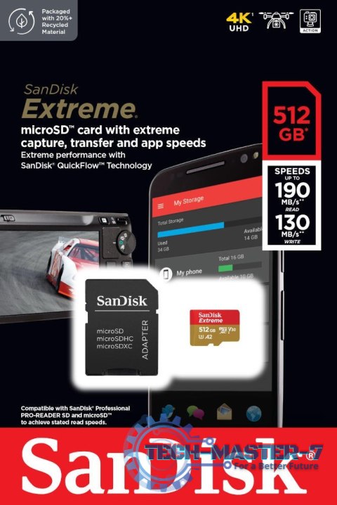 Karta pamięci SANDISK 512 GB Adapter SD Karta pamięci SANDISK 512 GB Adapter SD