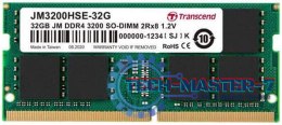 Pamięć TRANSCEND (SODIMM/DDR4/32 GB/3200MHz/1.2V/22 CLCL/SINGLE)