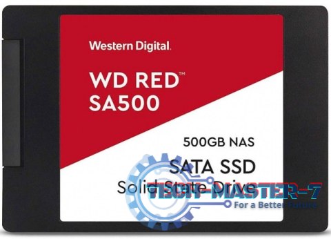 Dysk SSD WD Red SA500 500 GB Red SA500 (2.5″ /500 GB /SATA III (6 Gb/s) /560MB/s /530MB/s)