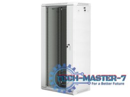 Szafa instalacyjna wisząca 19'' 27U 600X450mm szara (drzwi szklane)