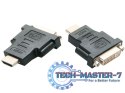 Adapter GEMBIRD HDMI (M) - DVI-D (F) HDMI (wtyk) - DVI (gniazdo) A-HDMI-DVI-3