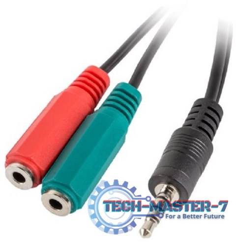 Adapter LANBERG AD-0023-BK MiniJack 3.5 mm - 2x MiniJack 3.5 mm