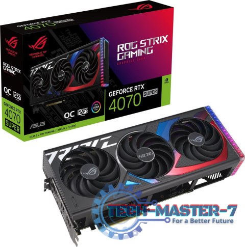 Karta graficzna ASUS ROG Strix GeForce RTX 4070 SUPER OC 12GB GDDR6X (90YV0KD0-M0NA00) Karta graficzna ASUS ROG Strix GeForce RTX 4070 SUPER OC 12GB GDDR6X (90YV0KD0-M0NA00)