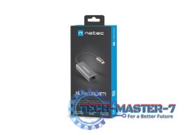 Karta sieciowa przewodowa NATEC Karta sieciowa Cricket USB-C 3.1 - RJ-45 1Gb na kablu NNC-1925