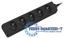 Listwa zasilająca LANBERG PS0-05E-0300-BK