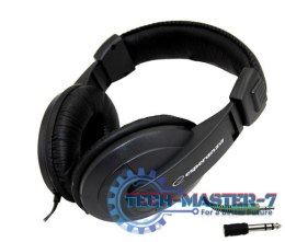 Słuchawki nauszne ESPERANZA EH120 (2m /3.5 mm wtyk/Czarny)