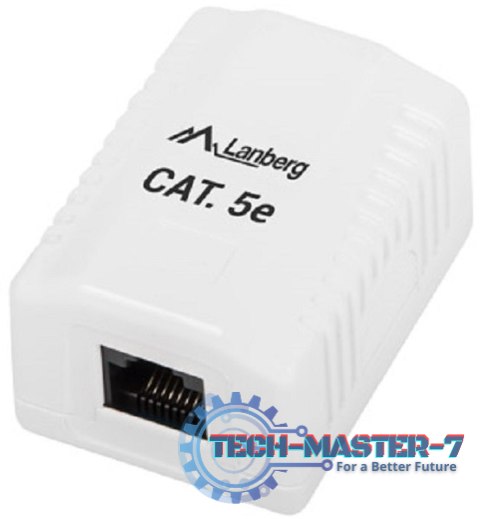 Gniazdo natynkowe RJ45 Kat.5E białe