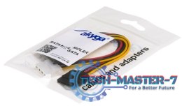 Kabel zasilający AKYGA SATA (wtyk) - SATA (gniazdo) + Molex 0.15m. AK-CA-32