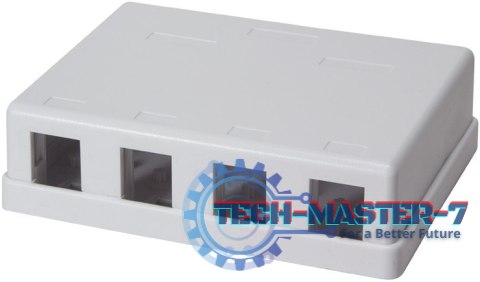 LOGILINK- Puszka natynkowa Keystone 4 porty UTP, biała