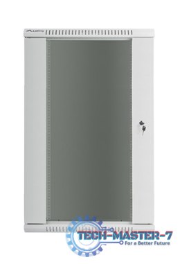 Szafa instalacyjna wisząca 19'' 22U 600X450mm szara (drzwi szklane)