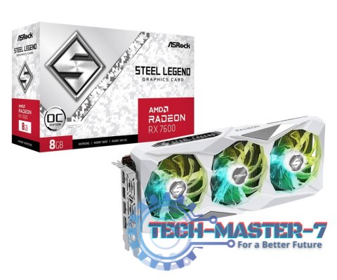Karta graficzna ASROCK Radeon RX 7600 Steel Legend 8 GB OC (RX7600 SL 8GO) Karta graficzna ASROCK Radeon RX 7600 Steel Legend 8 GB OC (RX7600 SL 8GO)