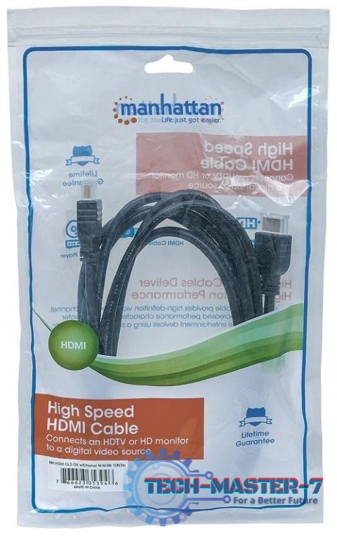 MANHATTAN HDMI (męski) - HDMI (męski) 5 m 5m /s1x HDMI (wtyk) 1x HDMI (wtyk) MANHATTAN HDMI (męski) - HDMI (męski) 5 m 5m /s1x HDMI (wtyk) 1x HDMI (wtyk)