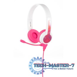 Słuchawki z Mikrofonem dla Dzieci 3+ 85dB StudyBuddy Pink