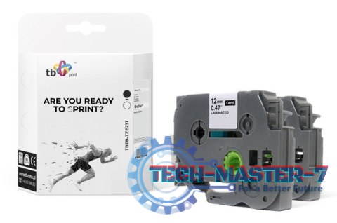 Taśma TB PRINT Czarny TBTB-TZE231