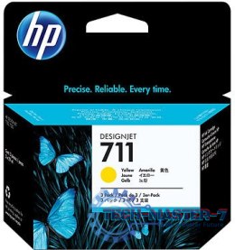 Wkład HP 711 3-pack Żółty CZ136A