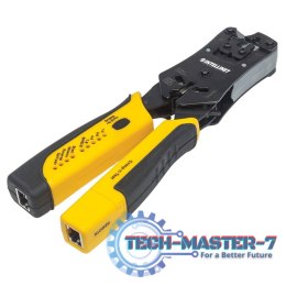 Zaciskarka wtyków RJ411/RJ12/RJ22/RJ45 z testerem okablowania