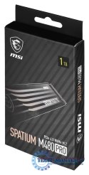 Dysk SSD MSI SPATIUM M480 Pro NVMe 1TB Spatium (M.2 2280″ /1 TB /NVMe /7400MB/s /6000MB/s)