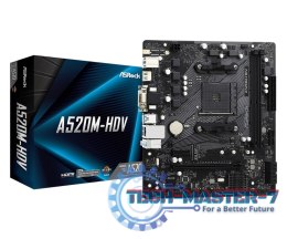 Płyta główna ASROCK A520M-HDV Socket AM4 MICRO ATX