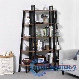 Regał w stylu rustykalnym 5 półek metalowy stelaż loft LEOBERT