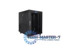 SZAFA INSTALACYJNA RACK STOJĄCA 19" 15U 600X800 CZARNA DRZWI SZKLANE LCD LANBERG (FLAT PACK)