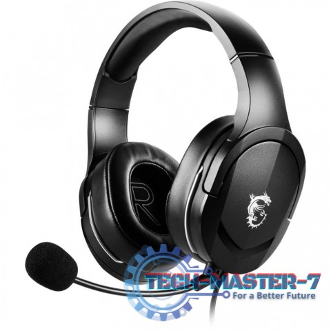 Słuchawki z mikrofonem Na głowę MSI Immerse GH20 (1.5m /3.5 mm minijack wtyk/Czarny)