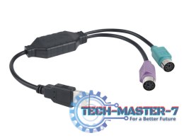 Adapter GEMBIRD UAPS12-BK USB - 2x PS/2