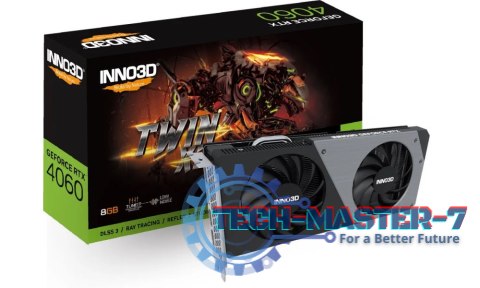 Karta graficzna INNO3D GeForce RTX 4060 TWIN X2 8 GB GDDR6 (N40602-08D6-173051N)