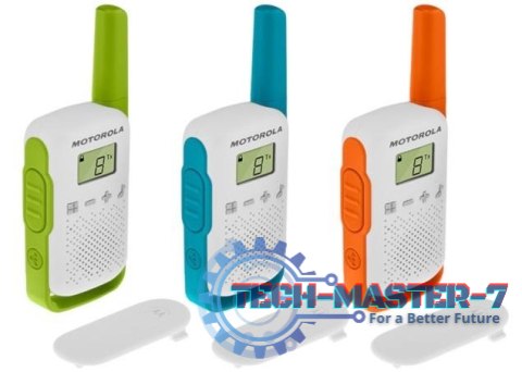 Motorola T42 Triple Pack Krótkofalówka, (Walkie-Talkie), 4 km, 3 kolory Motorola T42 Triple Pack Krótkofalówka, (Walkie-Talkie), 4 km, 3 kolory
