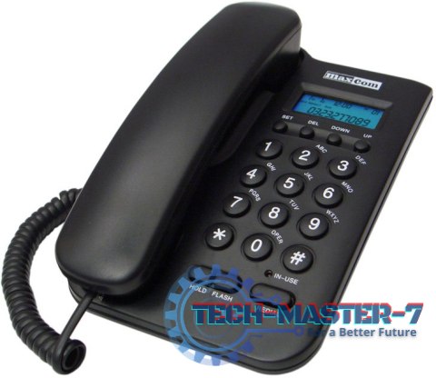 Telefon przewodowy MAXCOM KXT 100 Czarny KXT 100 Czarny Telefon przewodowy MAXCOM KXT 100 Czarny KXT 100 Czarny