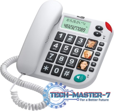 Telefon przewodowy MAXCOM KXT 480 Biały