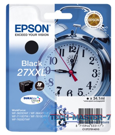 Tusz EPSON 27XXL Czarny C13T27914010 Tusz EPSON 27XXL Czarny C13T27914010
