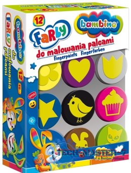 Farby do malowania palcami Bambino 12 kolorów