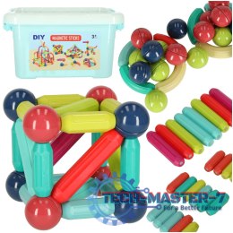 Klocki magnetyczne magnetic sticks duże patyczki dla małych dzieci 50 elementów