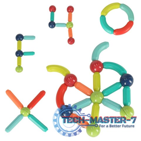 Klocki magnetyczne magnetic sticks duże patyczki dla małych dzieci 50 elementów Klocki magnetyczne magnetic sticks duże patyczki dla małych dzieci 50 elementów