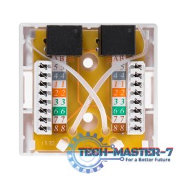 Netrack gniazdo kompletne natynkowe 2xRJ45 8p8c UTP Cat6 LSA