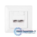 Netrack gniazdo kompletne podtynkowe 2xRJ45 8p8c UTP Cat6