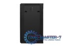 Szafa instalacyjna wisząca 19'' 18U 600X450mm czarna (drzwi szklane)