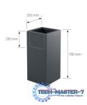 Designerska donica MONUMO TOWER POT Biała MONUMO