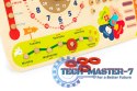 Drewniana tablica manipulacyjna dla dzieci kalendarz zegar ECOTOYS ECOTOYS