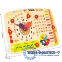 Drewniana tablica manipulacyjna dla dzieci kalendarz zegar ECOTOYS ECOTOYS