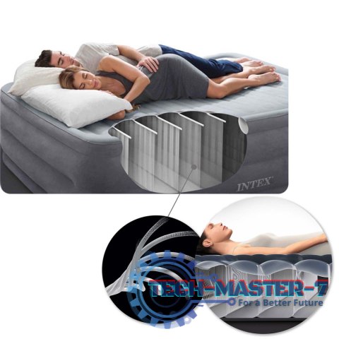 Materac dmuchany 191x137 cm dwuosobowy z pompką łóżko welur INTEX 64148N INTEX Materac dmuchany 191x137 cm dwuosobowy z pompką łóżko welur INTEX 64148N INTEX