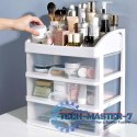 Organizer na kosmetyki z szufladami i przegrodami - biały ModernHome