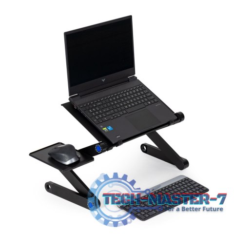 Podstawka stolik stojak pod laptop aluminiowy składany z regulacją 2 blaty ModernHome Podstawka stolik stojak pod laptop aluminiowy składany z regulacją 2 blaty ModernHome
