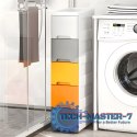 Regał z 5 wysuwanymi szufladami nogi z kółkami ModernHome