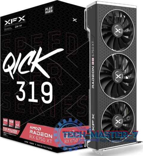 Karta graficzna XFX Radeon RX 6750 Speedster QICK 319 XT 12GB GDDR6 (RX-675XYJFDP) Karta graficzna XFX Radeon RX 6750 Speedster QICK 319 XT 12GB GDDR6 (RX-675XYJFDP)