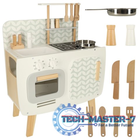 Kuchnia dla dzieci drewniana MDF LULILO RETRO akcesoria 73cm Kuchnia dla dzieci drewniana MDF LULILO RETRO akcesoria 73cm